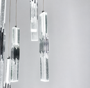 Люстра підвісна каскадна хромована на 9 / 15 підвісів D-40 cm Led 75W Chrome Crystal 260519-100008040