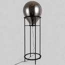 Торшер чорний дизайнерський з чорним плафоном H-150 cm E27 Glass Shine Black 260331-100007750