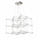 Люстра срібна підвісна світлодіодна H-71 cm Led 25W Chrome Rain 250931-100006174