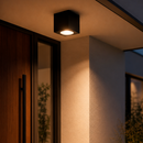 Стельовий чорний квадратний точковий вуличний світильник Led 7W IP54 3000K Black Cube 230619-100002137