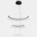 Підвісна люстра Circle Rings Kukho D-36+55+75 cm 72W Black + Clear 250435-100004311