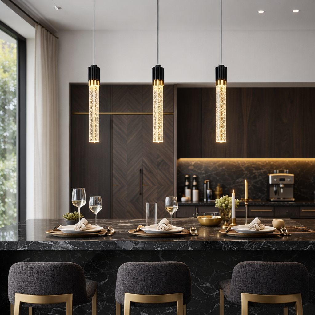 Підвісний світильник чорний 4100К H - 36 cm Led 5W Black Prisma bubble 260119-100007138