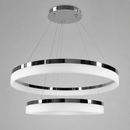Люстра хромована на 2 кільця Н-170 см D-60+80 см Led 102W Rimy Chrome 260518-100008031