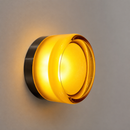 Настінний чорний світильник з бурштиновим плафоном D-13,5 cm Led 4W Black + Amber Lori 260866-100008564
