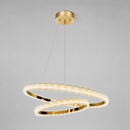 Люстра золота подвійна світлодіодна D-50+30 cm Led 75W Gold Lace 260588-100007951