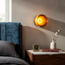 Настінний чорний світильник з бурштиновим плафоном D-13,5 cm Led 4W Black + Amber Lori 260866-100008564