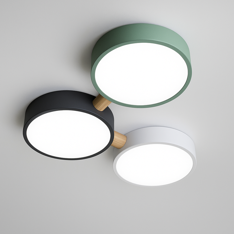 Люстра з дерева зелена, чорна, сіра D-51 cm 5000К 36W Green+White+Grey Wooden Green forest New 230958-100002592