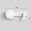 Бра біле з вимикачем на корпусі H-31 cm LED+G9 3000K 3W White Merry me 260728-100008404