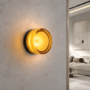 Настінний чорний світильник з бурштиновим плафоном D-13,5 cm Led 4W Black + Amber Lori 260866-100008564