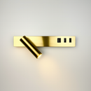 Світильник золотий настінний зі спотом лівий / правий та роз'ємом USB Gold Spoty Plane+USB 251018-100006303