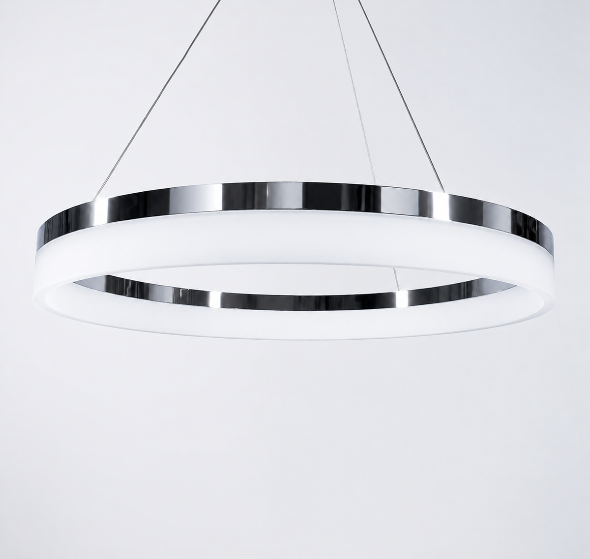 Підвісна люстра хромована кільцева D-60 / D- 80 cm Led 20W / 30W Chrome Rimy 231218-100002860
