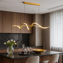 Люстра підвісна Хвиля  Wave gemo Золотий глянець 100 cm Led-42W / 120 cm Led-50W Gold 240918-100003628