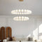 Люстра подвійна золота з білими плафонами D-60+40 cm Led 124W Gold+White Pearl 250918-100005894