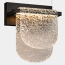 Світильник чорний настінний з фігурним скляним плафоном H-25 cm Led 7W Black+Transparent Frost Lamp 260319-100007729
