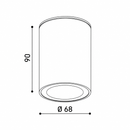 Точковий світильник золотий H-9 cm GU10 Gold Tuba 260928-100008788