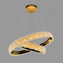 Люстра золота подвійна світлодіодна D-50+30 cm Led 100W Gold Lace 260588-100007952