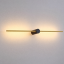 Настінний світильник золотий з чорним кріпленням L-91 cm Led 10W Gold Pipe Line 260728-100008405