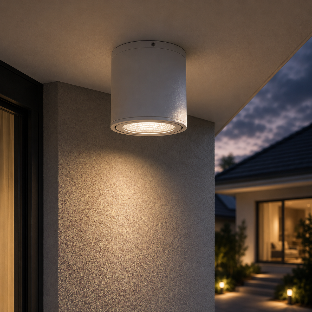 Стельовий білий круглий точковий вуличний світильник Led 5W IP54 3000K White Sia 260619-100008159