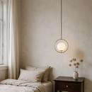 Світильник підвісний золотий з білим матовим плафоном Y-30 cm E27 Gold Orbit White  Circle 251088-100006446