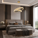 Люстра золота подвійна світлодіодна D-50+30 cm Led 100W Gold Lace 260588-100007952