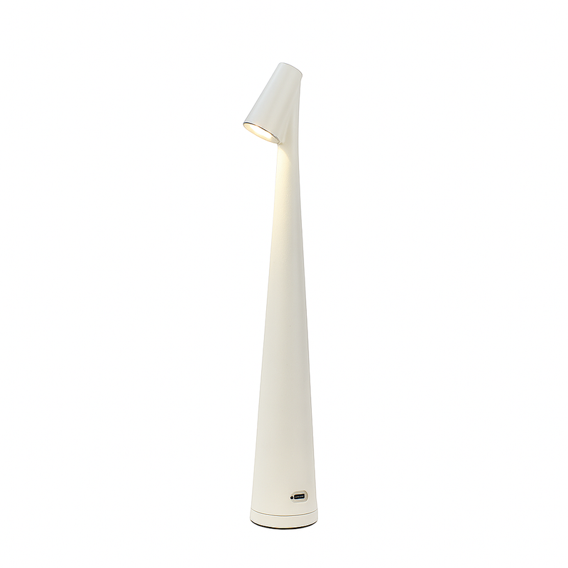Настільна лампа біла акумуляторна H-34 cm Led White Sleek 251131-100006543