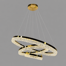 Люстра золота на 3 кільця світлодіодна D-60+40+20 cm Led 100W Gold Ice 260588-100007953