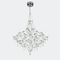 Люстра срібна зі скляними підвісами D-80 cm Led 40W Chrome Rain 250931-100006178