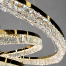 Люстра золота на 3 кільця світлодіодна D-60+40+20 cm Led 100W Gold Ice 260588-100007953