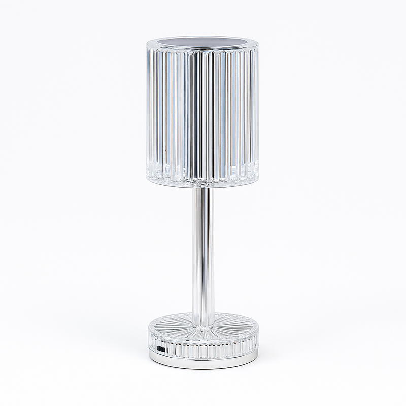 Настільна лампа акумуляторна з прозорим плафоном H-25 cm Led Crystal Tube 251131-100006544