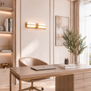 Настінний світильник золотий з прямокутним плафоном з мармуру H-48 cm Led 16W Gold+White Marble Unit 260319-100007691
