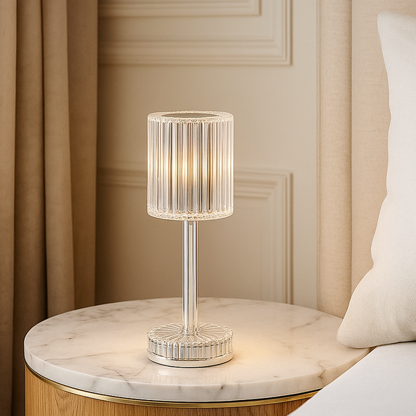 Настільна лампа акумуляторна з прозорим плафоном H-25 cm Led Crystal Tube 251131-100006544