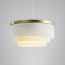 Люстра золота підвісна з текстильним абажуром D-50 cm / 60cm / 80 cm Macrame Gold 251018-100006304