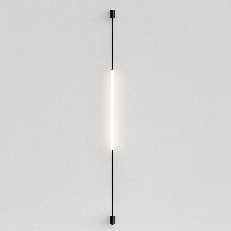 Торшер чорний лінійний з утяженням H-100 cm Led 6W Black Slim line 250858-100005816
