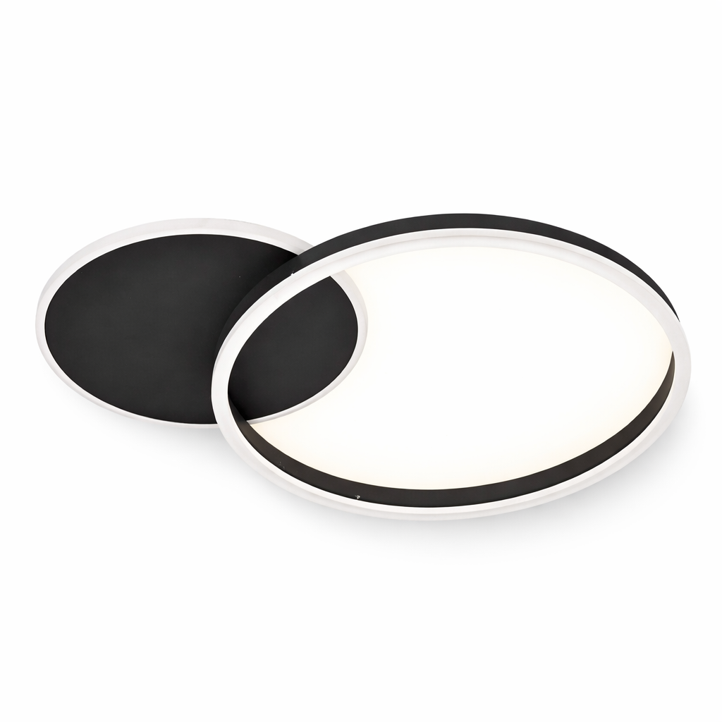 Світильник стельовий чорний світлодіодний L - 55 cm Led 40W Black Rings 260140-100007026