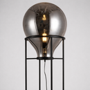 Торшер чорний дизайнерський з чорним плафоном H-150 cm E27 Glass Shine Black 260331-100007750