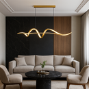 Люстра підвісна Хвиля  Wave gemo Золотий глянець 100 cm Led-42W / 120 cm Led-50W Gold 240918-100003628