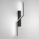 Бра чорне світлодіодне Left / Right H-60 cm/H-100 cm Led 13W/8W Black Double lines 230718-100002333
