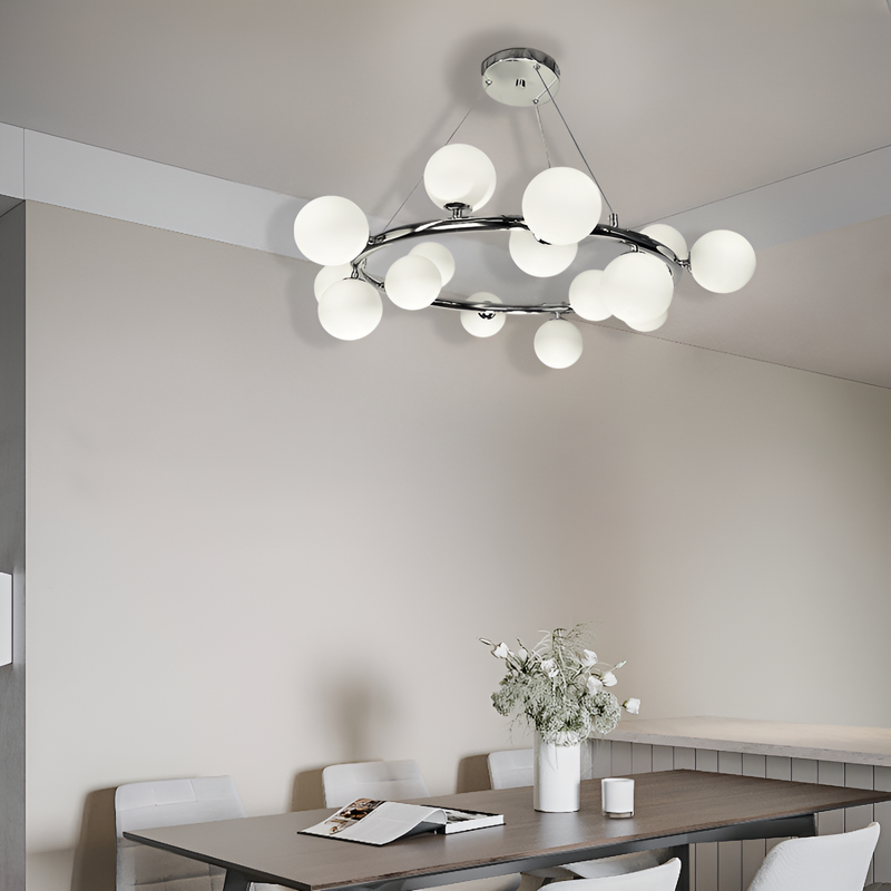 Підвісний світильник Modo white bubble D-75 см 15xG9 Chrome + White 250418-100004367