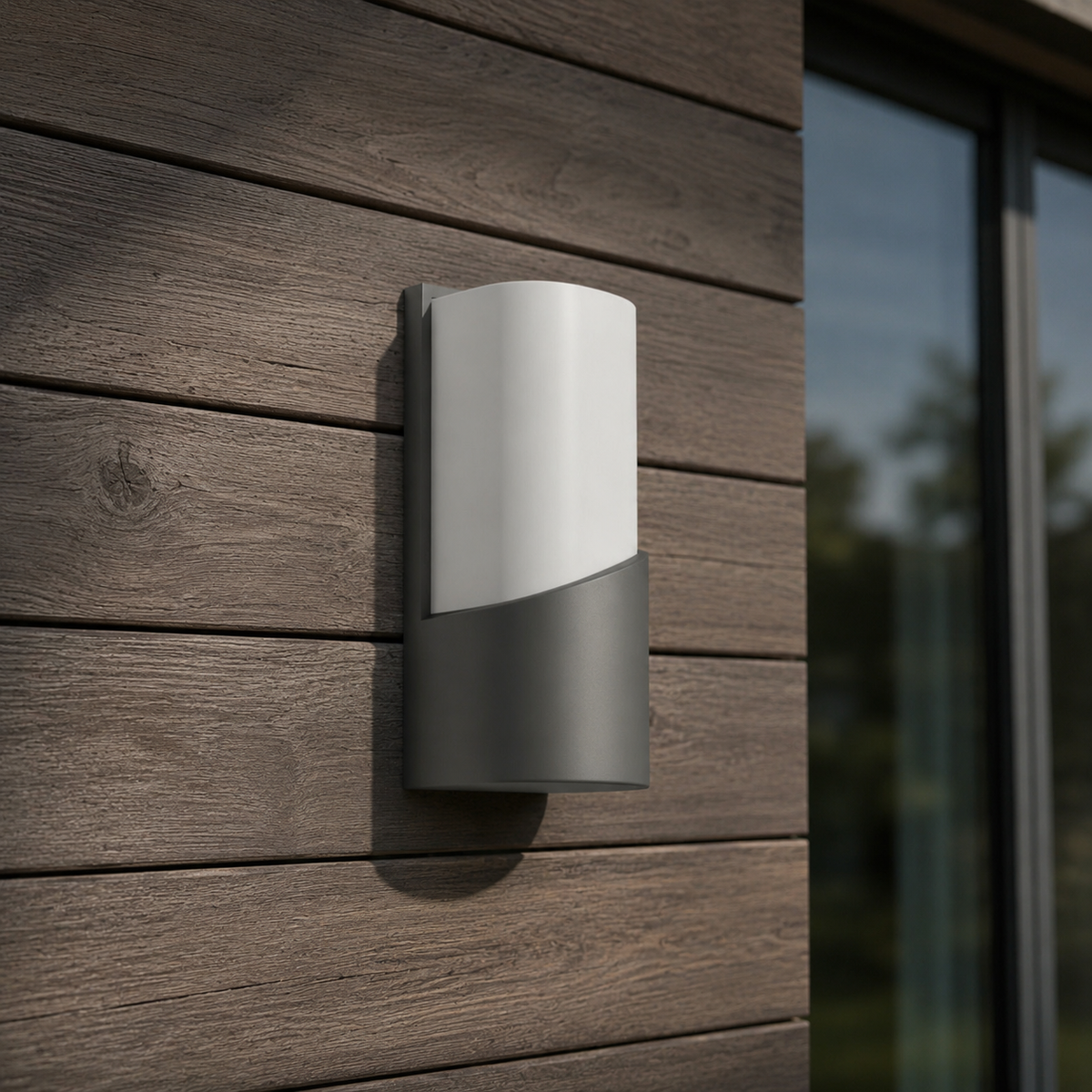 Настінний вуличний світильник H-25 cm Led 12W IP54 3000K Grey + White Amberly 260619-100008211