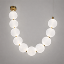 Люстра золота з білими матовими плафонами L-180 /210 /250 /280 /330 cm Led Gold+White Pearls 260118-100007019