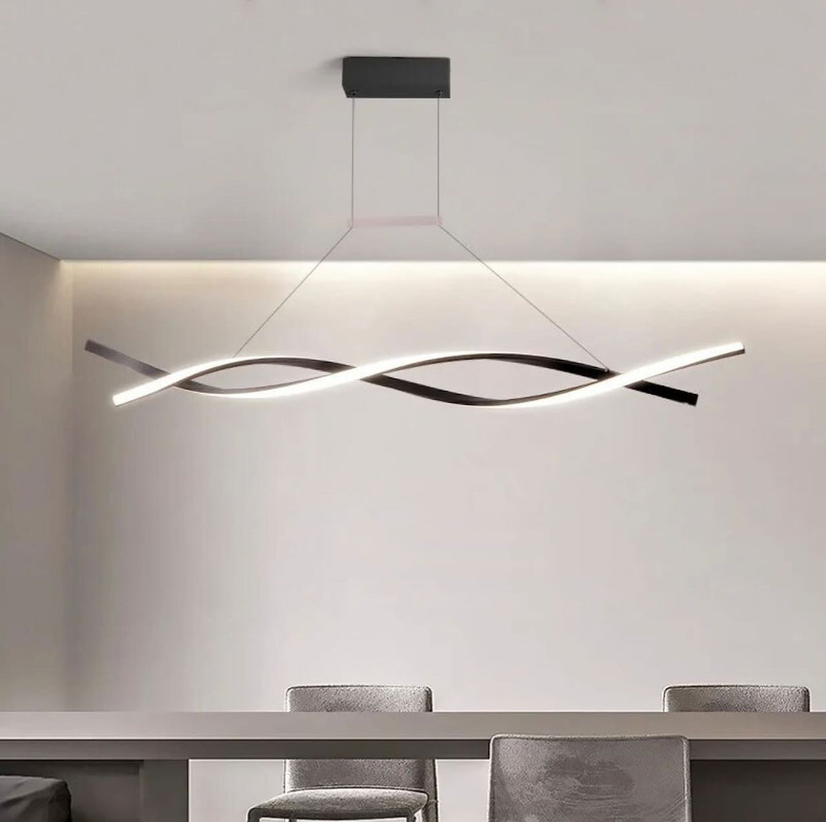 Підвісний світильник з пультом Gemo led lamp L-120 Led 44W 3000K 4000K 6000K Black 240519-100003281