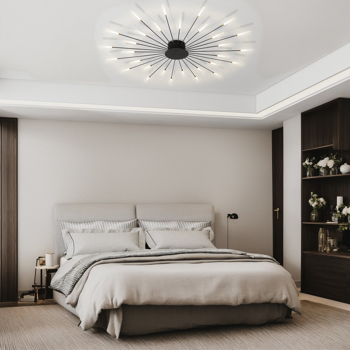 Стельовий світильник Fan 30 D-116 Led 22W 3000K 4000K 6000K Black + Gold 250118-100004079
