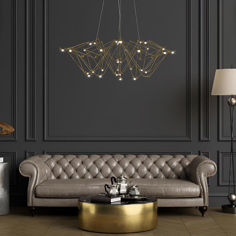 Люстра Rain L-80cm LED 16W Gold 250518-100004871