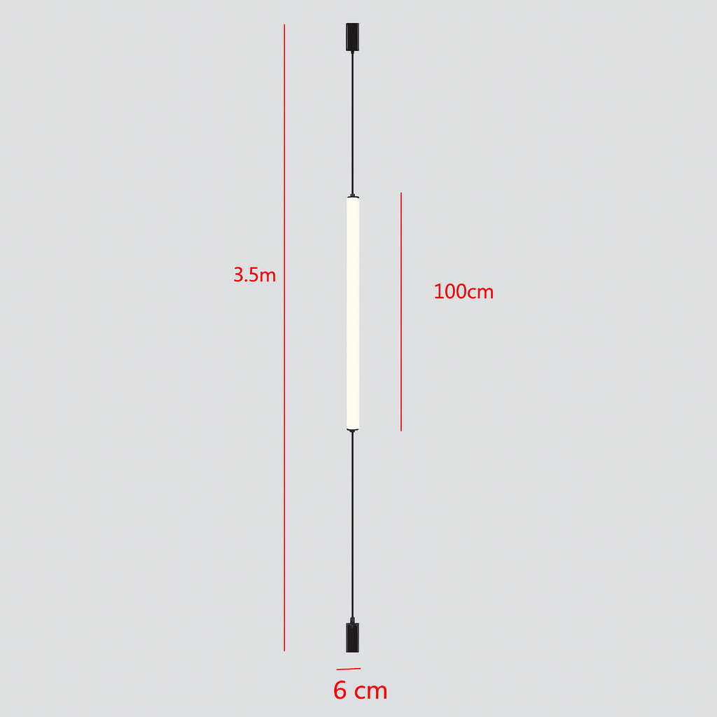 Торшер чорний лінійний з утяженням H-100 cm Led 6W Black Slim line 250858-100005816