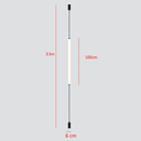 Торшер чорний лінійний з утяженням H-100 cm Led 6W Black Slim line 250858-100005816
