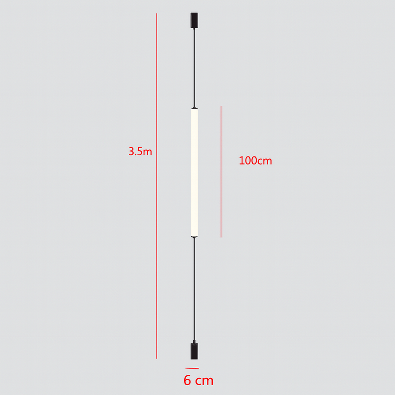 Торшер чорний лінійний з утяженням H-100 cm Led 6W Black Slim line 250858-100005816