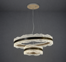 Люстра кавова на 2 кільця D-60+40 cm Led 200W Coffee Lace 260588-100007954