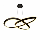 Люстра підвісна кільцева L-63 cm / L-70 cm Led 96W / 108W Black knot 260118-100007147