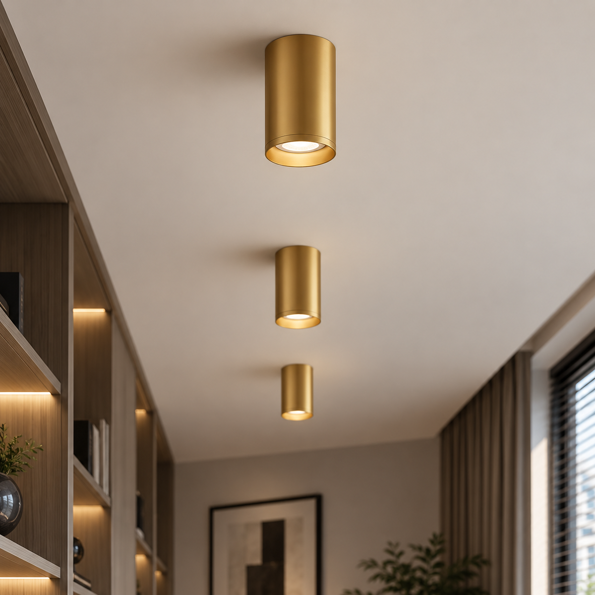 Точковий світильник золотий H-10 cm GU10 Gold Tube 260940-100008784