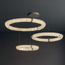 Люстра кільцева потрійна D-80 cm + 60 cm + 50 cm  Led 80W Chrome Premium Crystal Circles 251217-100006854